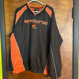 NFL Team Apparel Cleveland Browns Jacket Men’s XXL Pullover Windbreaker VTG